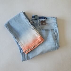 NWT J. Jill Peach Ombre Authentic Fit Slim Ankle Jeans